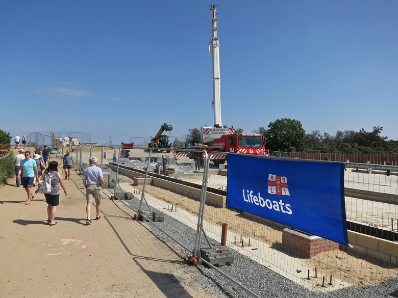 New crane setup on site for lifting the building frame