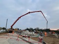 After last week's delay, the last major concrete pour is started