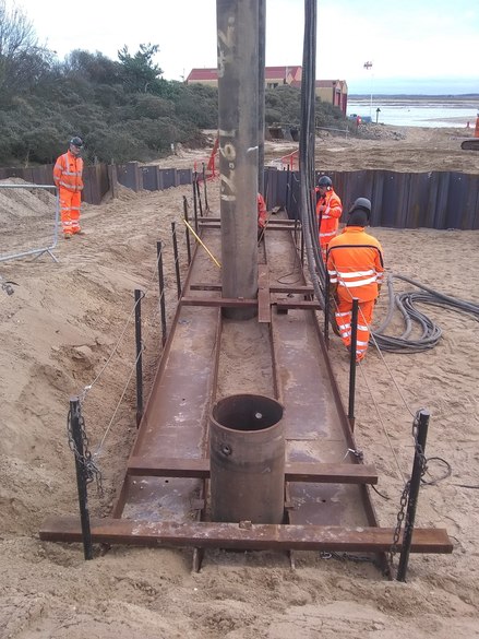 Piling starts on on the main site of the new building