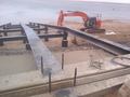 ALB ramp with completed steelwork, the hole refilled and the tide back in