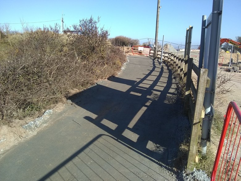 The new temporary footpath to the beach which will be in use shortly