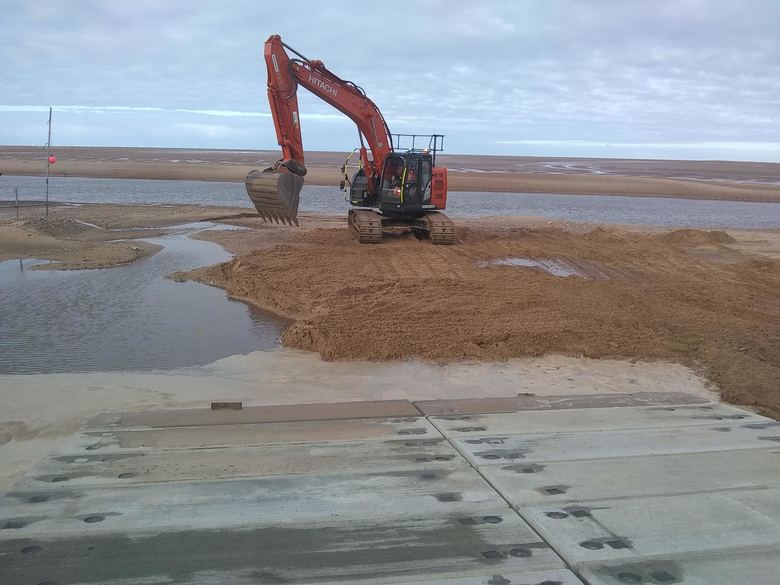 Beach being restored at foot of ALB ramp