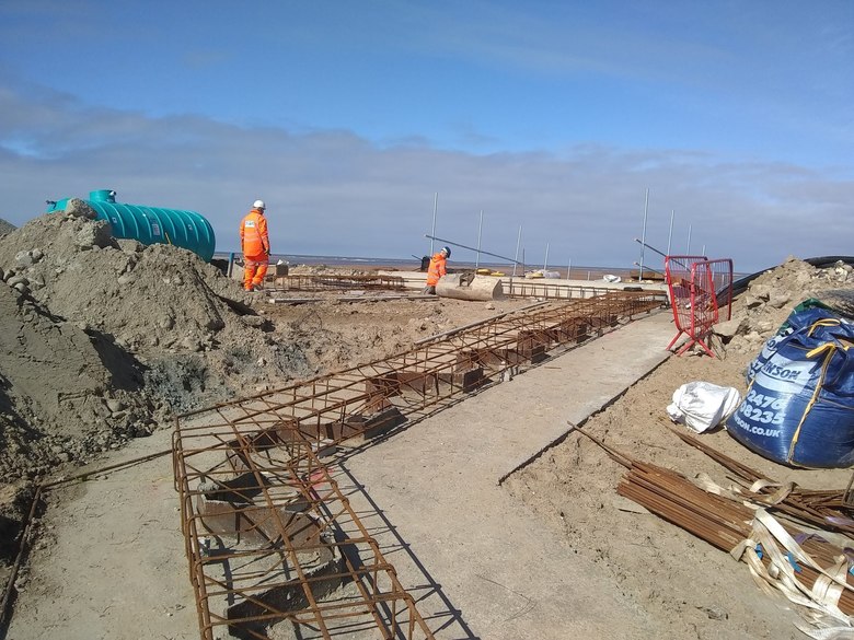 Capping beam progressing between the ILB ramp and the ALB ramp