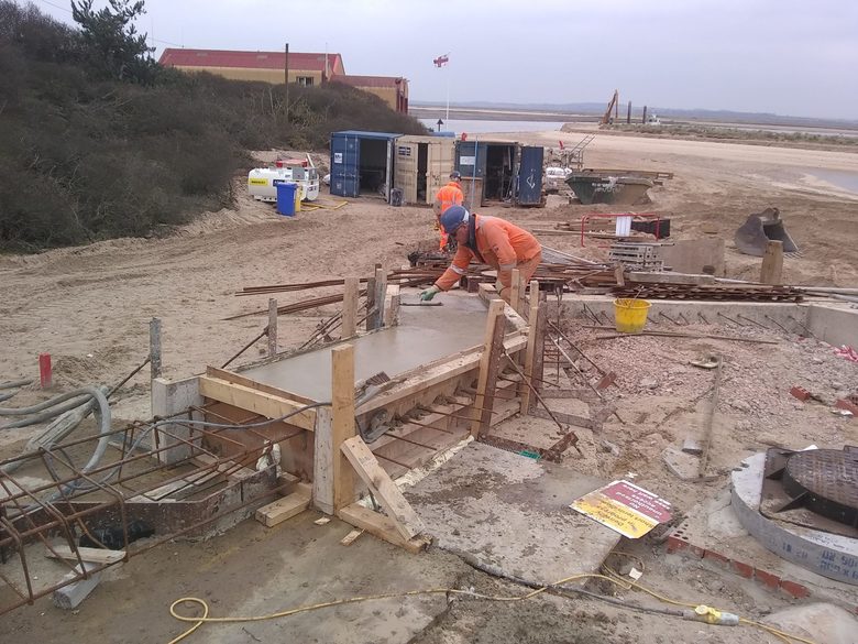 Capping beam being completed between the ILB and ALB ramps