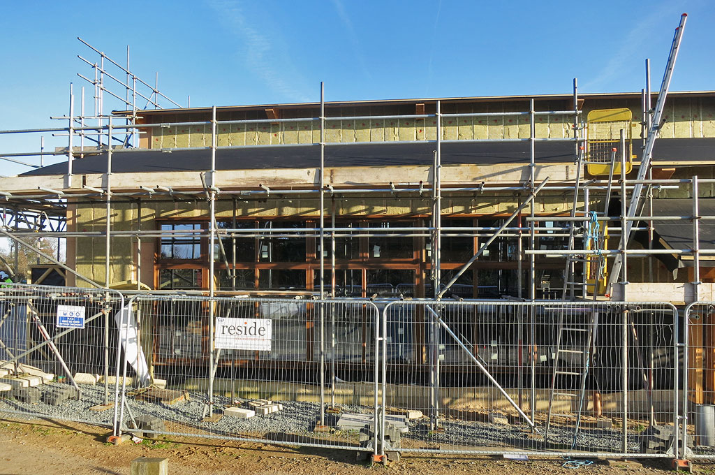 Large viewing window into the inshore lifeboat shed installed