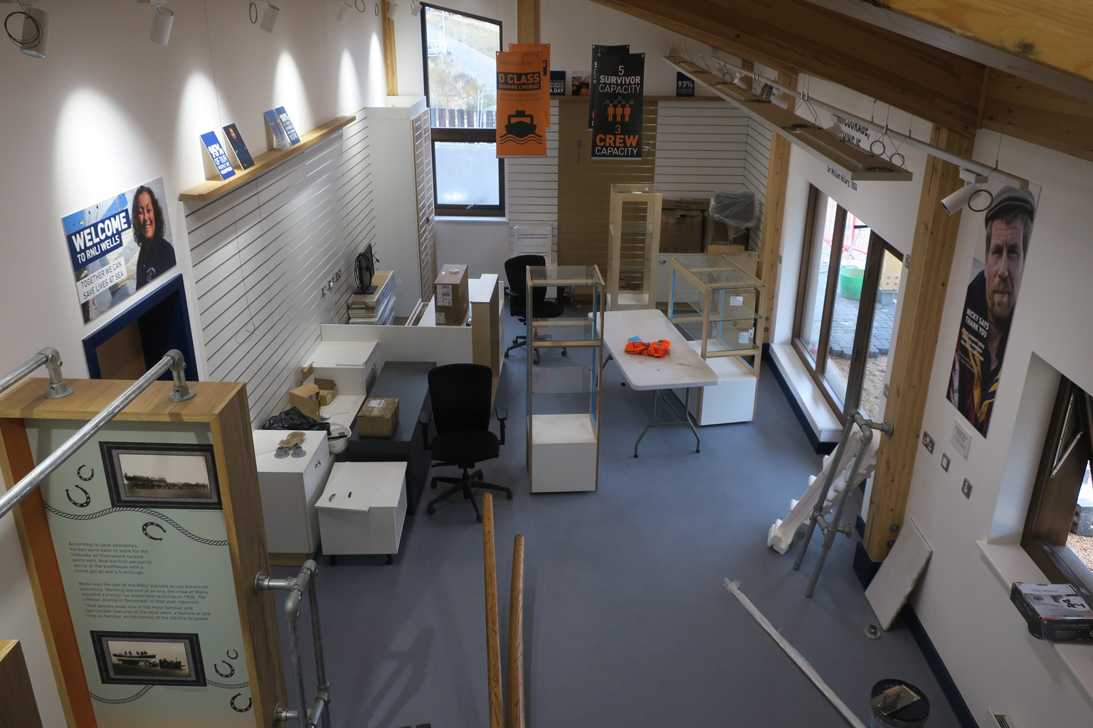 Shop and visitor area being fitted out