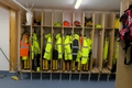 Shore crew and launcher lockers in the changing room