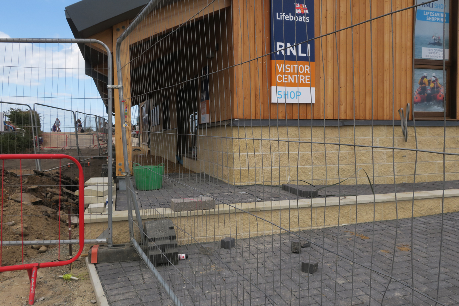 Steps and ramp added to the visitor centre entrance