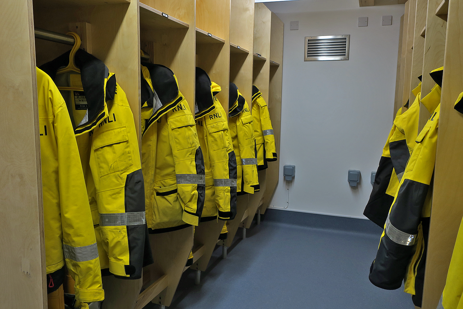 Crew changing rooms with ALB crew gear