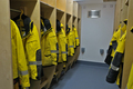 Crew changing rooms with lockers for the ALB crew