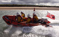 The newly named lifeboat is launched