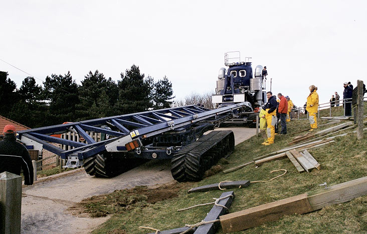 Supacat making its way up to the beach bank