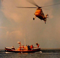 AF Air Sea Rescue Wessex helicopter working with the Ernest Tom Nethercoat