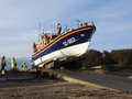 The Talus pushes the Mersey up the steep step onto the old boathouse ramp to launch for her last exercise