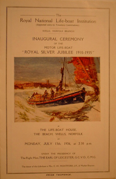 Poster for inaugural ceremony for Royal Silver Jubilee, 1936