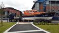 Wells Lifeboat leaves Poole All-Weather Lifeboat Centre after refit for journey home (14/9/15)