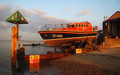 Relief Mersey-class lifeboat 12-005 Lady of Hilbre is washed down after recovery at Wells, 2/7/15