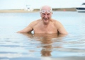 Alan Jackson of Wells - part of a cross channel swimming team