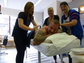 Ian Dye gets waxed for the Shannon Appeal