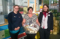 Our guild secretary Amanda with Sarah and Sue from Tesco, Fakenham and a donation of supplies for our open day, 14/7/16