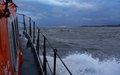 Relief lifeboat 12-005 off Sheringham at day break on her way to Ramsgate, 23/11/17