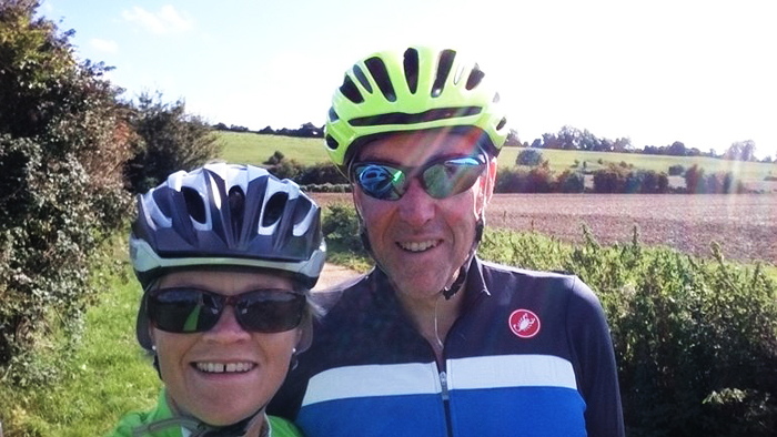 Jon and Claire Davies - cycling from Westminster to Wells for the Lifeboat Fund 150th Anniversary Appeal