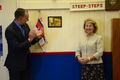 Sir Mark Sedwill, Chair of The Lifeboat Fund and Sarah, Countess of Leicester, unveiling the plaque