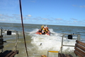 ILB launching on service 15/4/21 to reports of a person clinging to a buoy at Blakeney