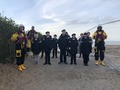 Wells Junior Sea Cadets with members of Wells lifeboat crew on their Mayday Mile