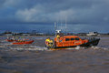 Mablethorpe, Hunstanton and Skegness inshore and all-weather lifeboats salute former Skegness Coxswain RIchard Watson