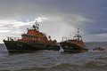 A quick chat after the service before the lifeboats head for home