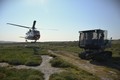 Coastguard helicopter leaves Gun Hill marshes to take casualty to hospital