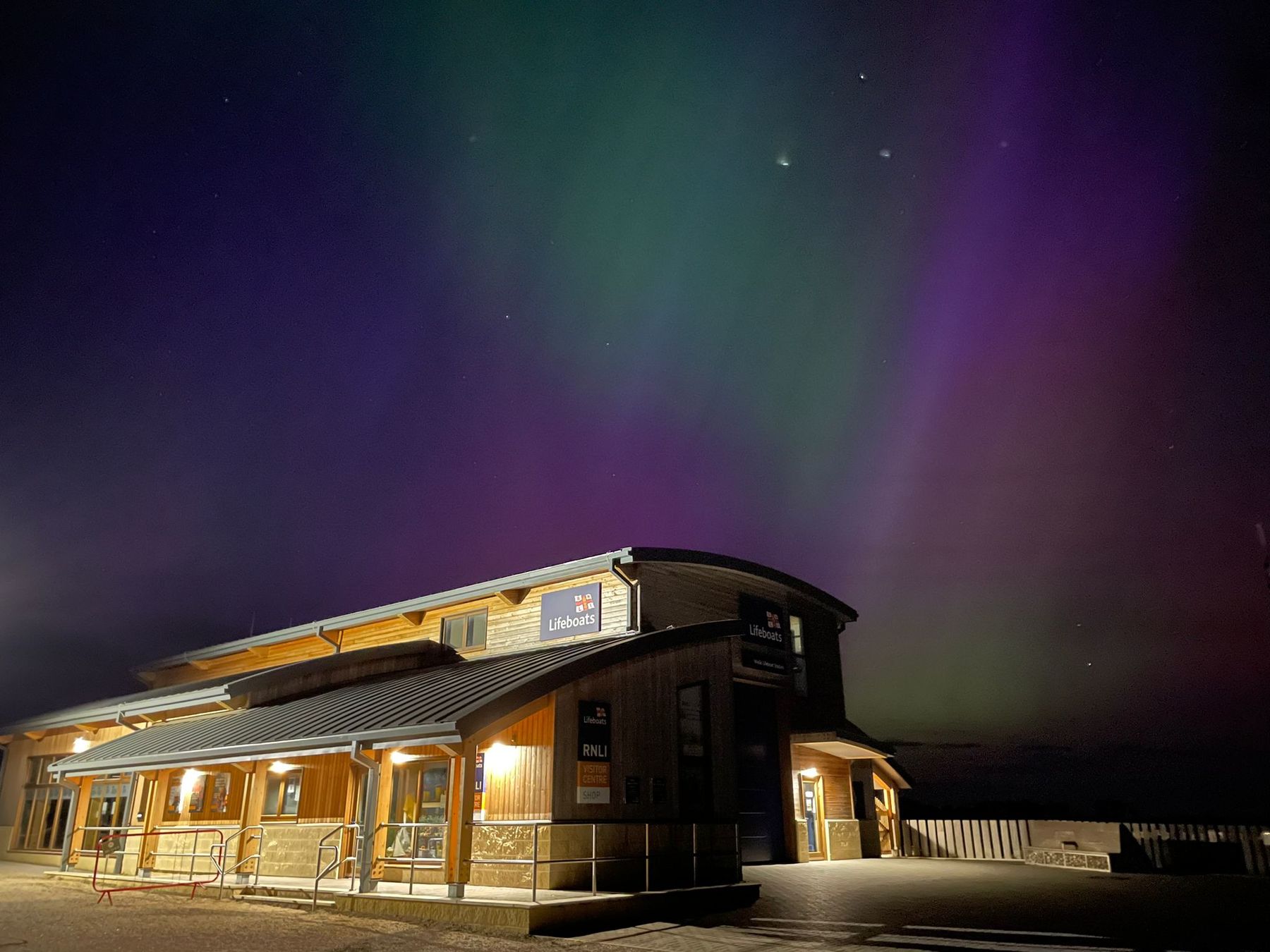 Northern lights over the boathouse, 10/5/24