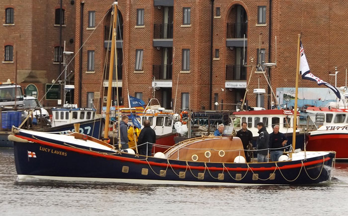 Sea trials at Wells with newly relaunched historic lifeboat Lucy Lavers, 4 May 15