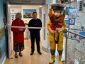 Jill Bennett, formerly of Radio Norfolk, Chris Hardy (Lifeboat Operations Manager) and Stormy Stan open the exhibition