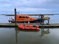 Lifeboat horse with both the all-weather lifeboat and inshore lifeboat on Sunday morning