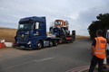 The tractor unit arrives first, the carriage being transported separately because of its size