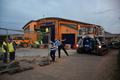 Work still going on on the new boathouse as the SLRS arrives