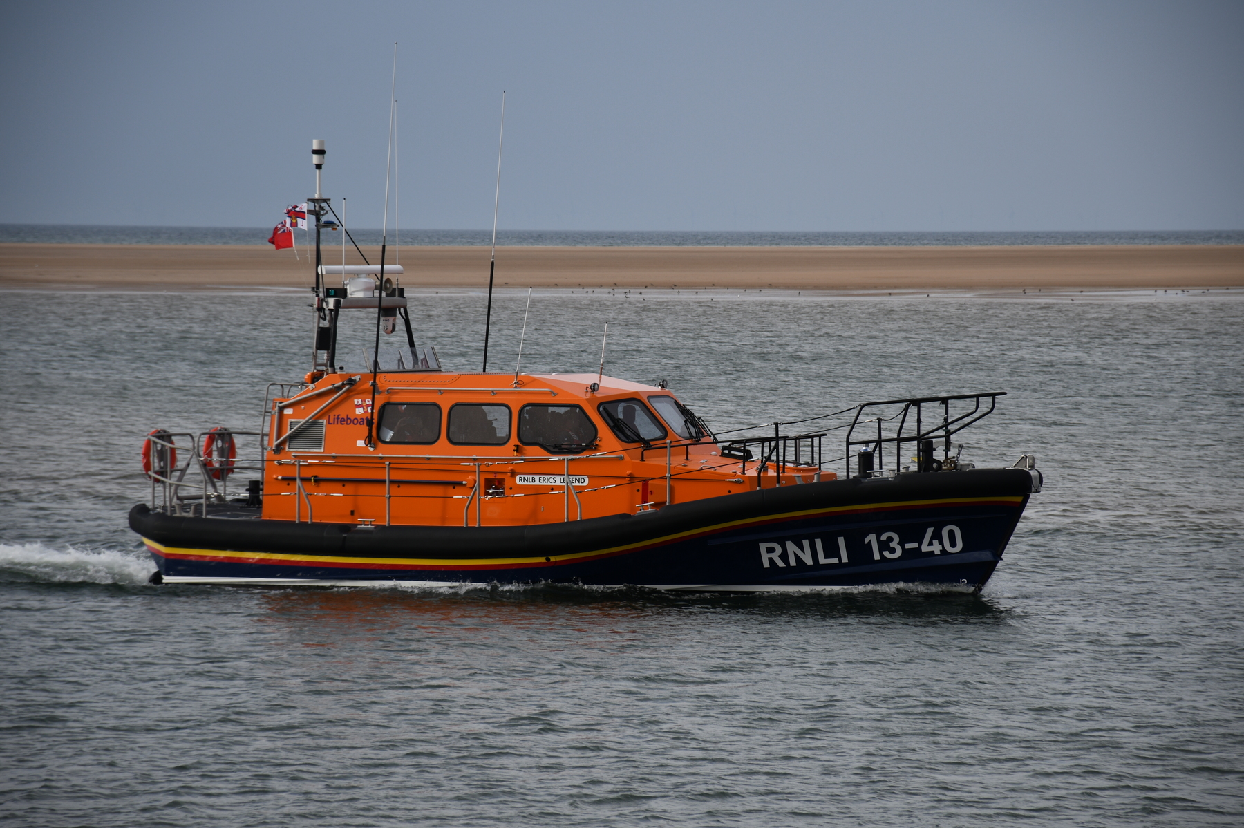 Relief Shannon class 13-40 'Eric's Legend' arrives in Wells after a passage from Wisbech