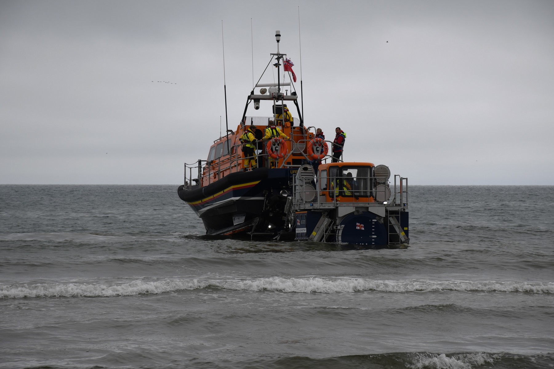 Launching in the rain from Hokkham beach