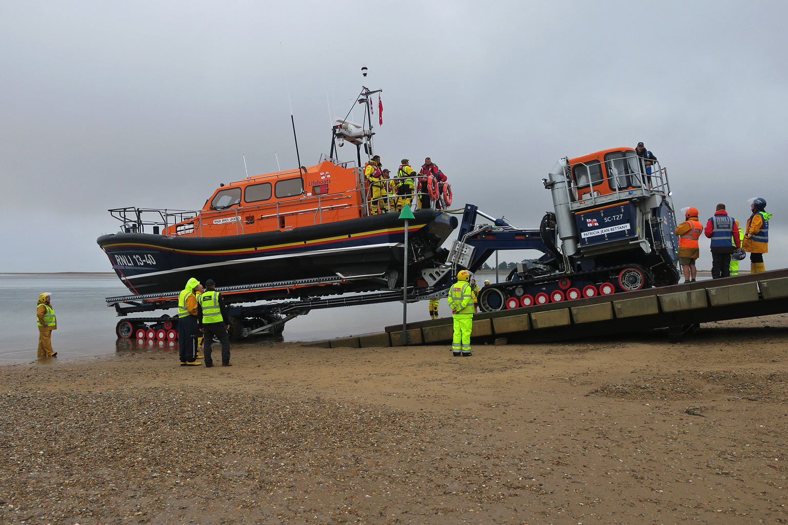 A first launch inside the harbour at the bottom of the ALB ramp